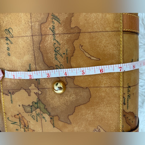 Alviero Martini 1A Classe Geo Map Men’s Travel Duffel Weekender Bag 19” FULL SET - Picture 17 of 17